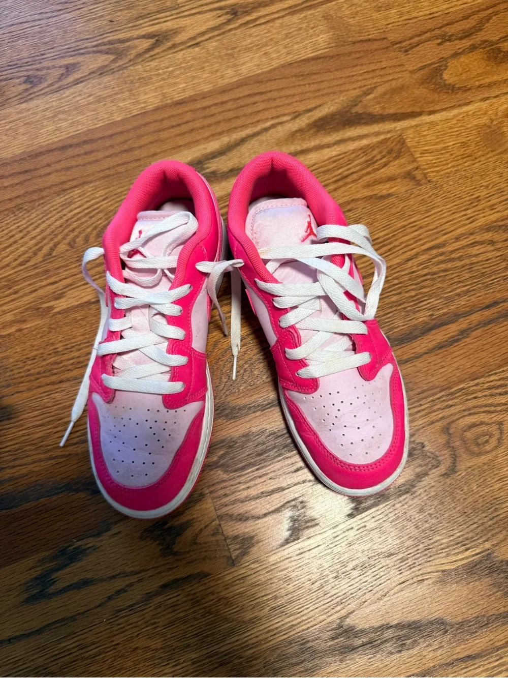 Jordan Kids Grade School Pink & Light Pink Low Top Sneakers